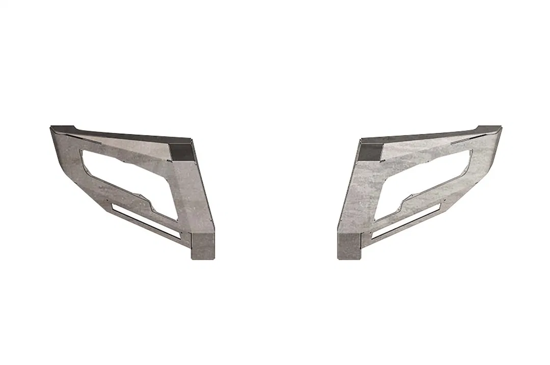 6114DF1 – ROAD ARMOR Bumper End, Raw Steel Wide Width